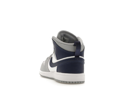 Jordan 1 Mid Wolf Grey Midnight Navy (PS)