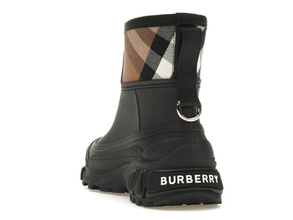 Burberry House Check Rain Boots Black Archive Beige (Women's)