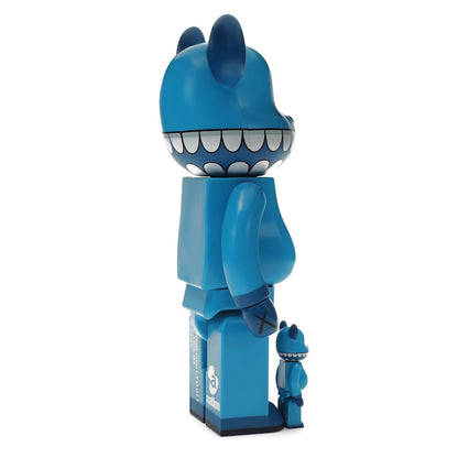 Bearbrick x a-nation KAWS Chompers 100% & 400% Set Blue