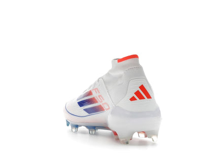 adidas F50 Elite Mid FG Cloud White Lucid Blue Solar Red (Women's)