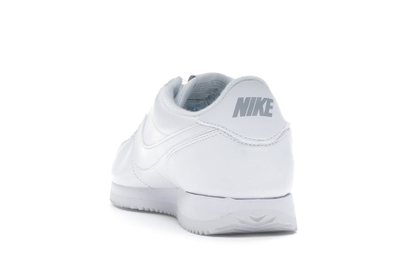 Nike Cortez Basic Leather White White-Wolf Grey-Mtllc Silver
