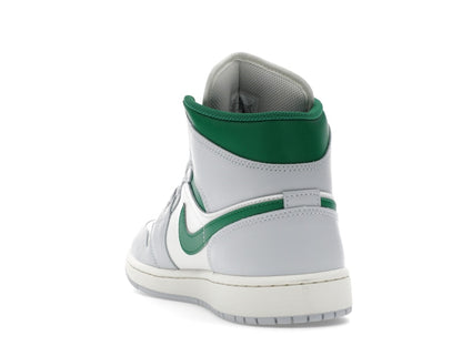 Jordan 1 Mid White Pure Platinum Pine Green
