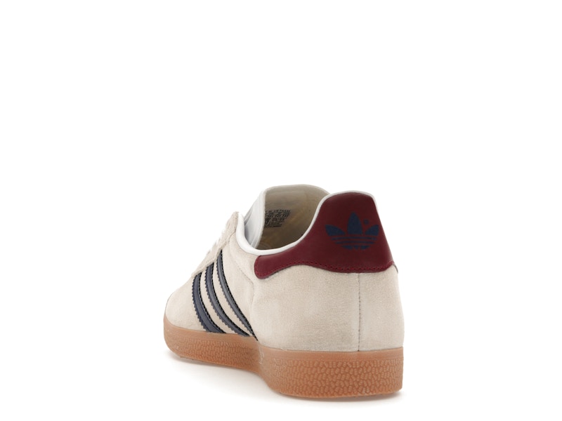 adidas Gazelle Beige Dark Blue Collegiate Burgundy