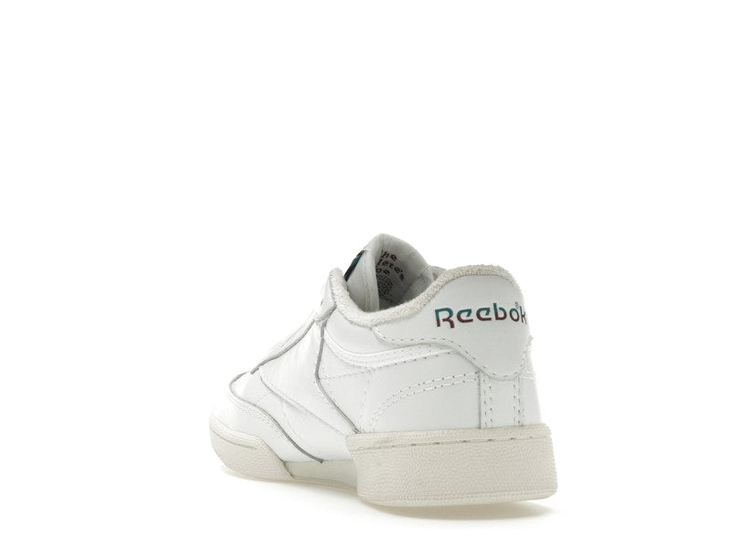 Reebok Club C 85 White Teal Burgundy Logo