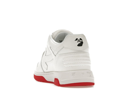 OFF-WHITE Out Of Office OOO Low Tops White Red