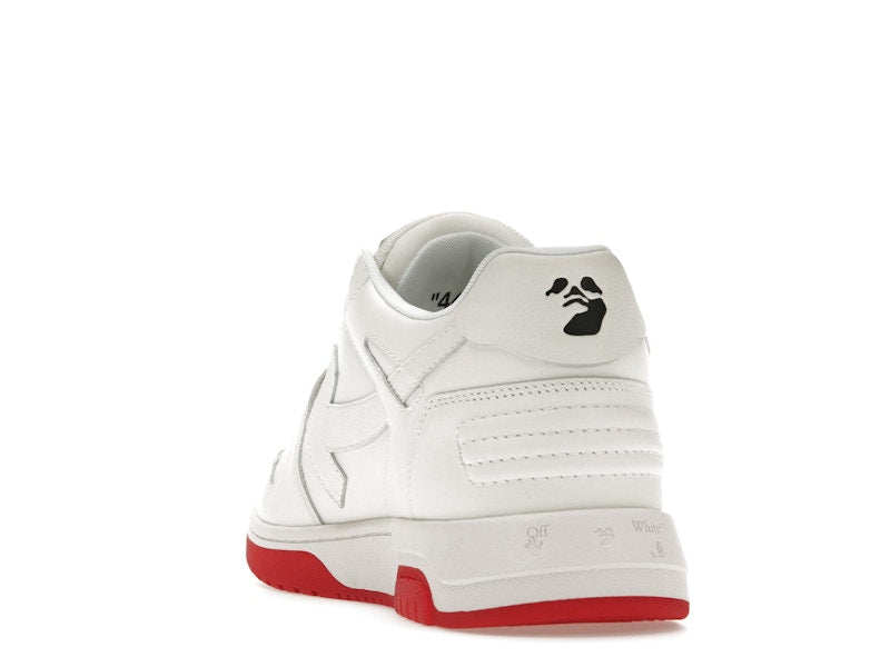 OFF-WHITE Out Of Office OOO Low Tops White Red