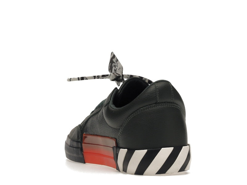 OFF-WHITE Vulc Low Dark Green Leather