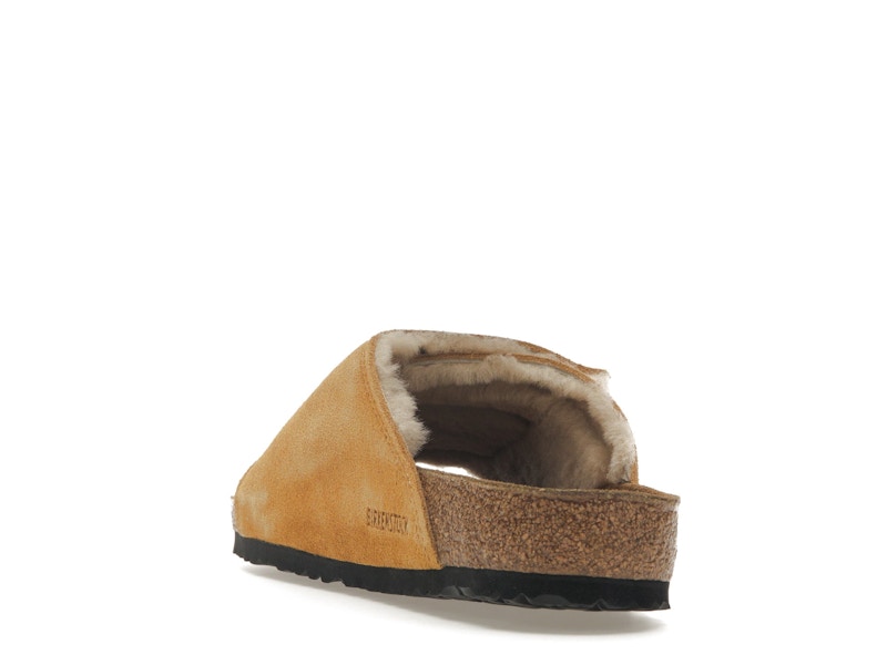 Birkenstock Solana Shearling Slide Stussy Caramel