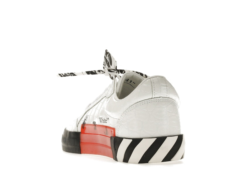 OFF-WHITE Vulc Low Croco Leather White Black