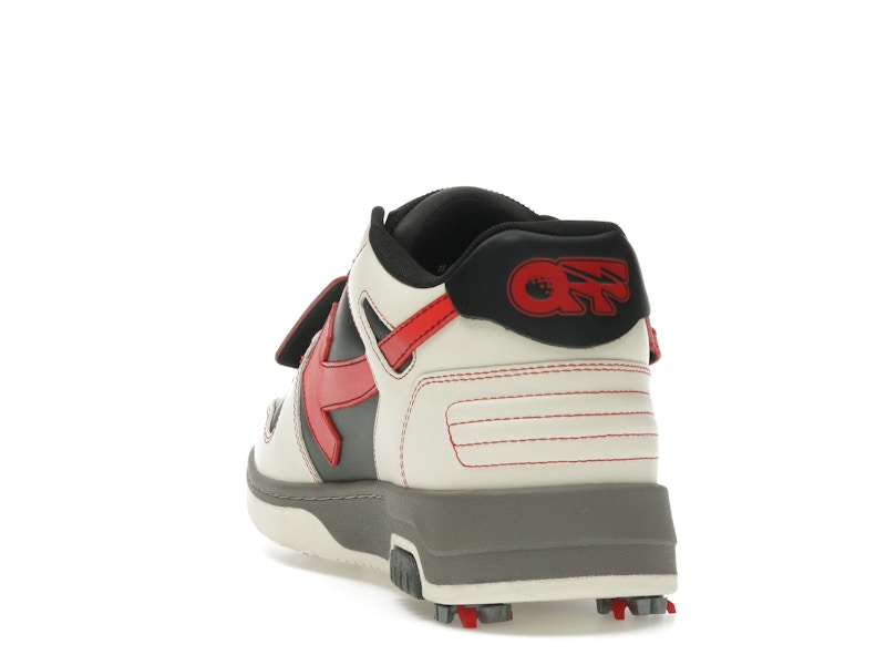 OFF-WHITE Out Of Office OOO Low Tops Golf Paris Hilinski Red Black
