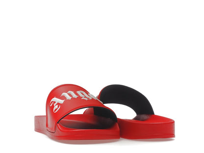 Palm Angels Pool Slides Red White