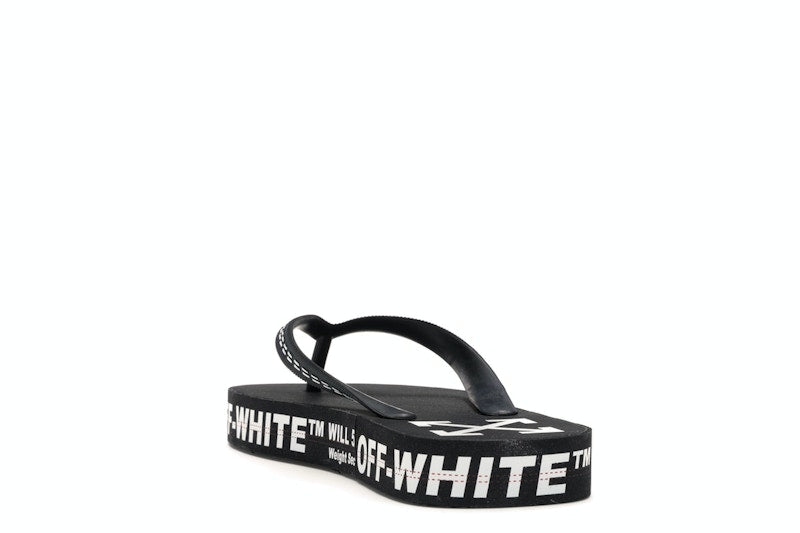 Off-White Logo Typographic Flip Flop Black SS20
