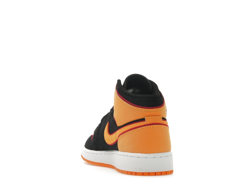 Jordan 1 Mid SE Black Vivid Orange (GS)