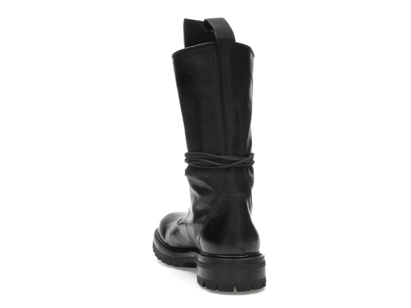 Rick Owens Army Laced Boot Black