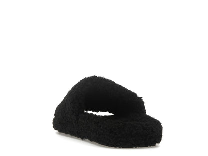 Balenciaga Paris Furry Slide Black