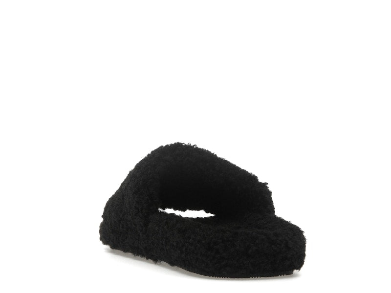 Balenciaga Paris Furry Slide Black