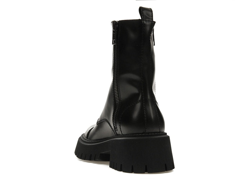 Balenciaga Tractor 20mm Zip Up Boot Black