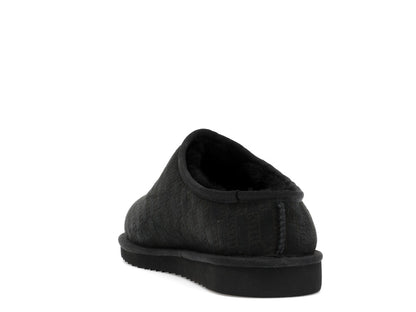 Kith Kithmas Monogram Shearling Slippers Black