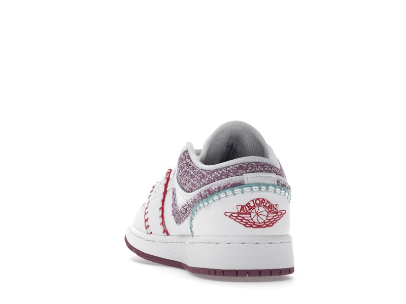 Jordan 1 Low White Light Bordeaux (GS)