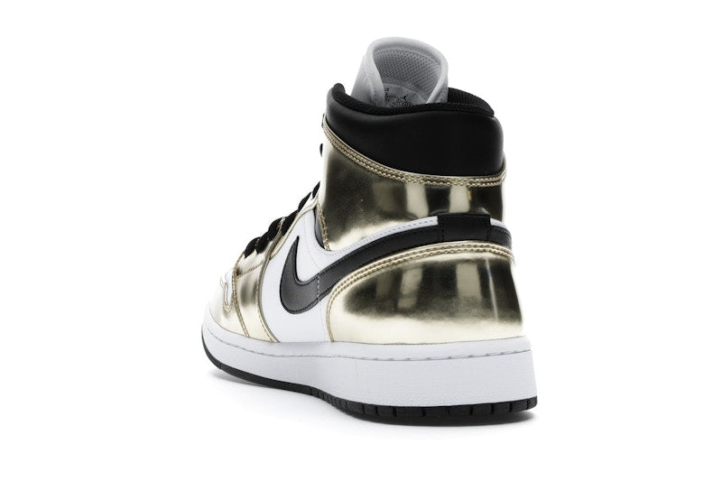 Jordan 1 Mid Metallic Gold Black White