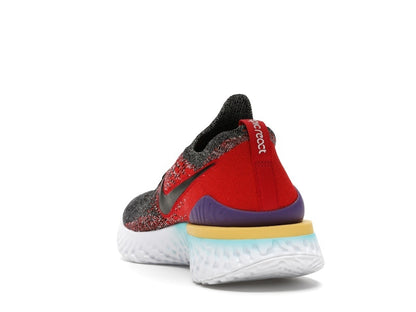 Nike Epic React Flyknit 2 Black Hyper Jade University Red