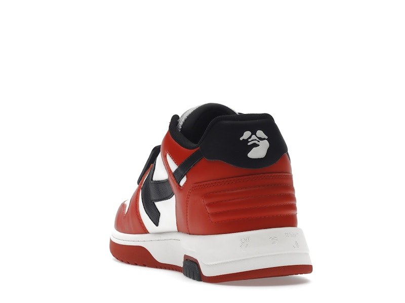 OFF-WHITE Out Of Office OOO Low Tops Black White Red