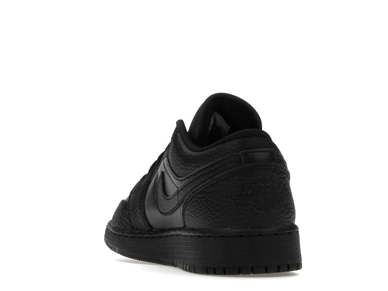 Jordan 1 Low Tumbled Leather Black (GS)