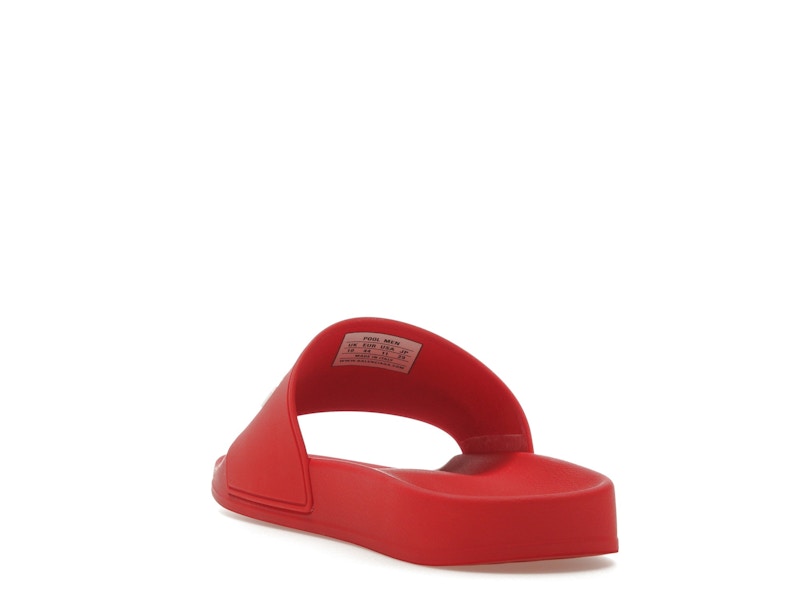 Balenciaga Pool Slide Red White