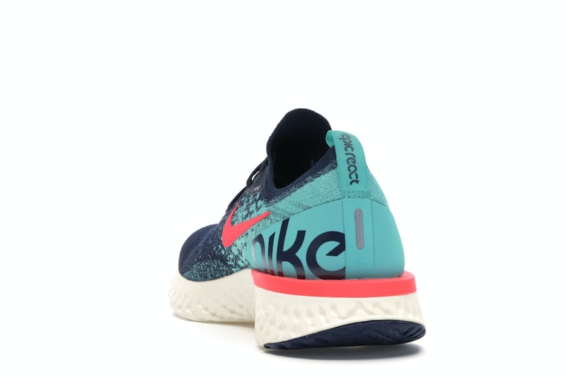 Nike Epic React Flyknit College Navy Hyper Jade