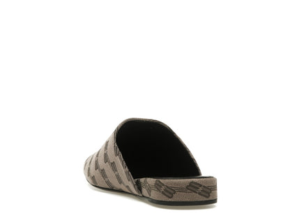 Balenciaga Cozy Jacquard Mules Brown