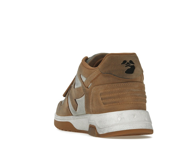 OFF-WHITE Out Of Office "OOO" Low Tops Distressed Brown White