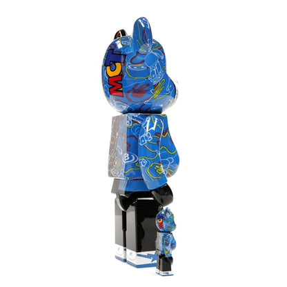Bearbrick x BAPE Line Camo Shark 100% & 400% Set Blue/Black