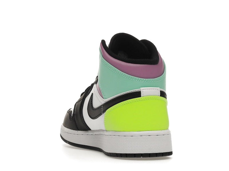 Jordan 1 Mid Pastel Black Toe (GS)