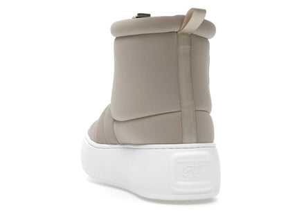 Roger Vivier Viv' Winter Puffy Ankle Boots Beige Crystal Buckle (Women's)