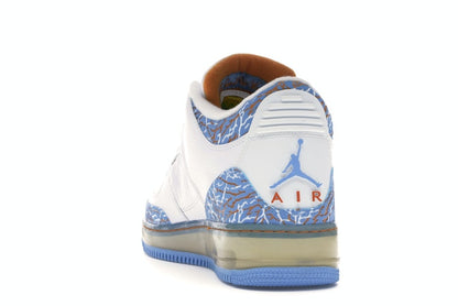 Jordan AJF 3 White University Blue Sunset