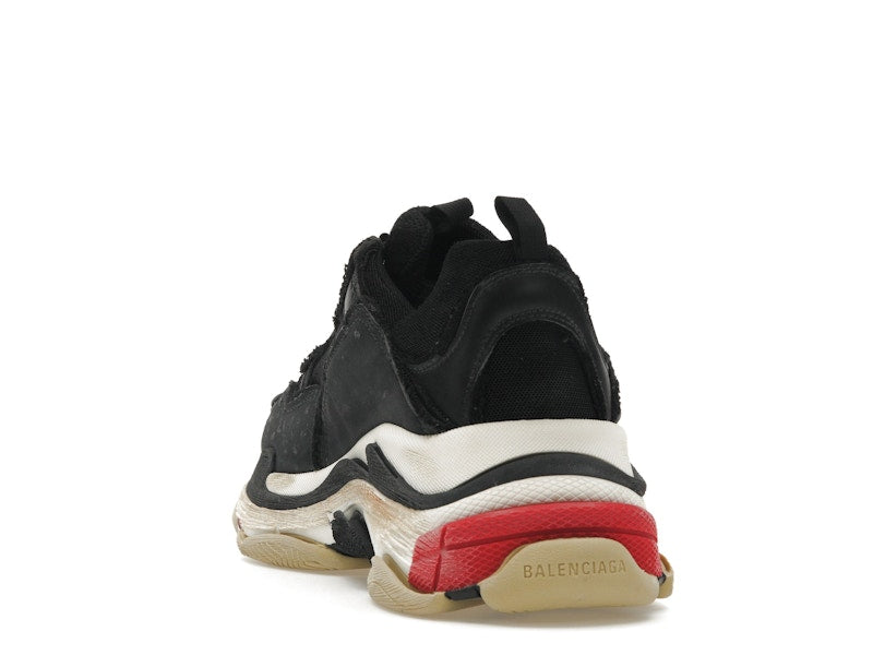 Balenciaga Triple S DIY Black Red White