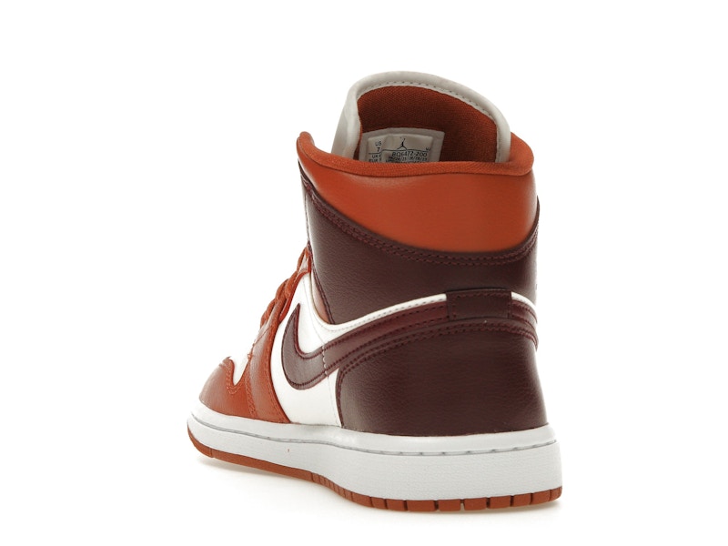 Jordan 1 Mid Dusty Peach Night Maroon (Women's)
