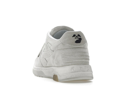 OFF-WHITE Out Of Office OOO Low Tops Vintage Suede Destressed White