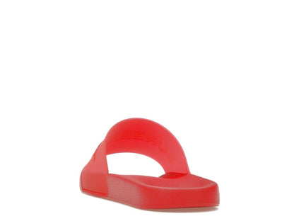 Burberry Embossed Logo Slides Bright Red