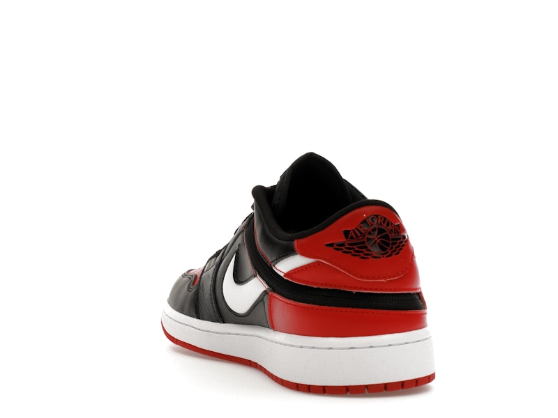 Jordan 1 Low FlyEase Black White Gym Red