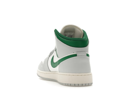 Jordan 1 Mid White Pure Platinum Pine Green (GS)