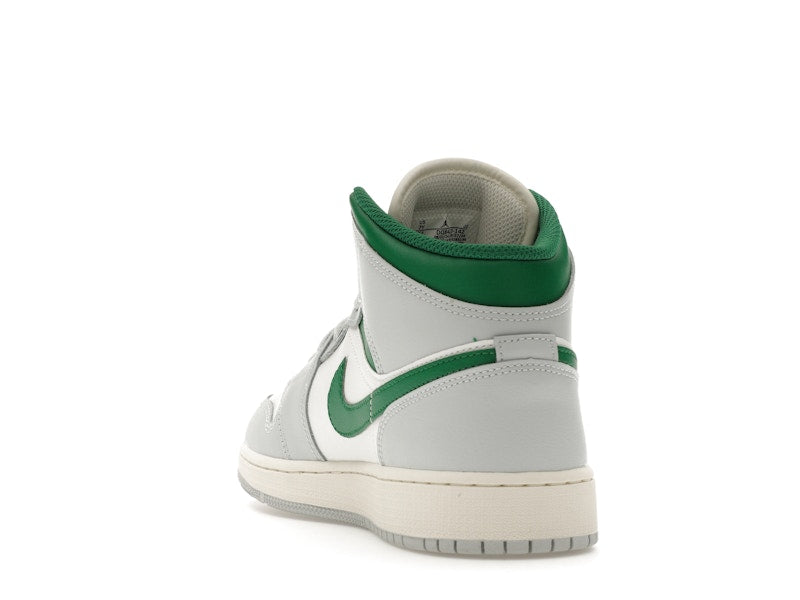 Jordan 1 Mid White Pure Platinum Pine Green (GS)