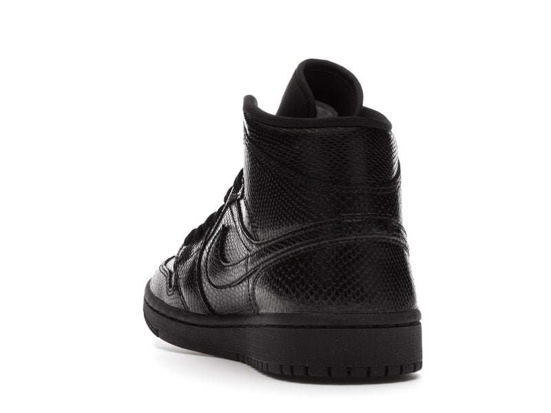 Jordan 1 Mid Black Snakeskin (Women's)