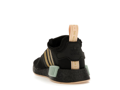 adidas NMD R1 Black Gold Metallic Halo Amber (Women's)