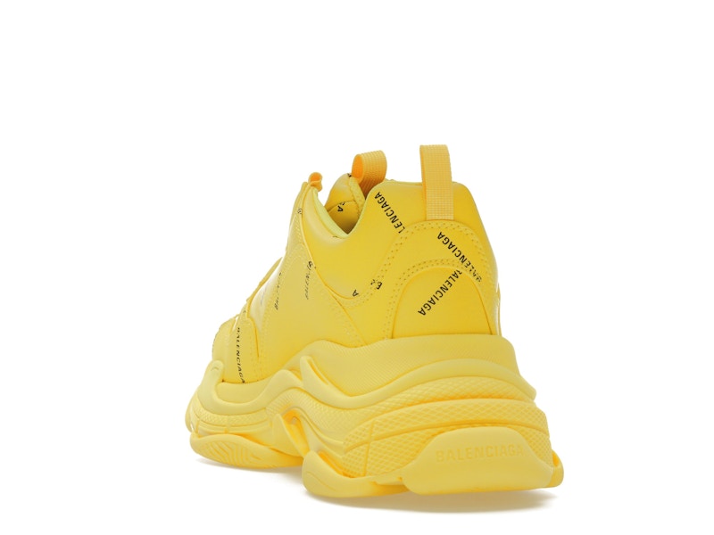 Balenciaga Triple S Allover Logo Yellow
