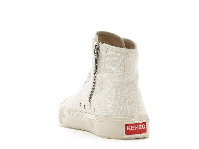 Kenzo School High Top Trainers Tiger Sole Off White
