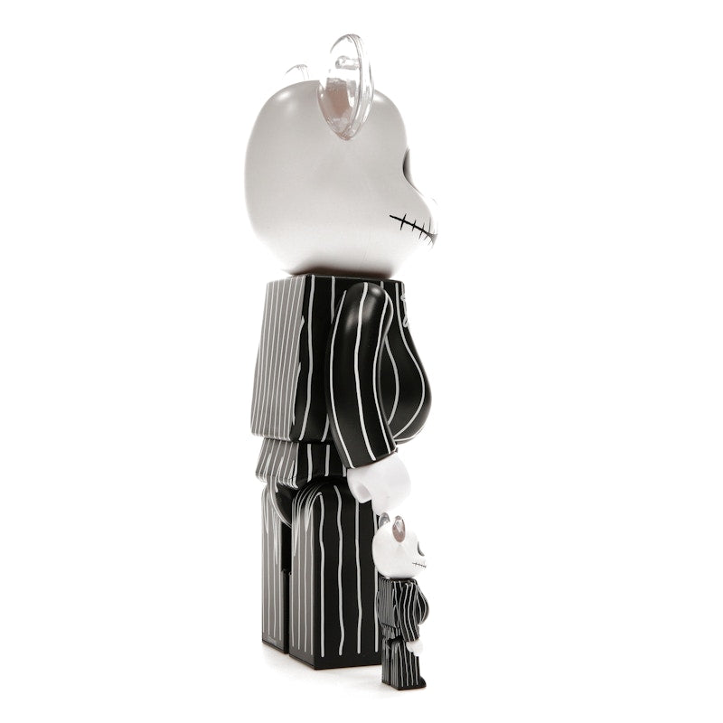 Bearbrick x Disney Tim Burton's The Nightmare Before Christmas Jack Skellington 100% & 400% Set