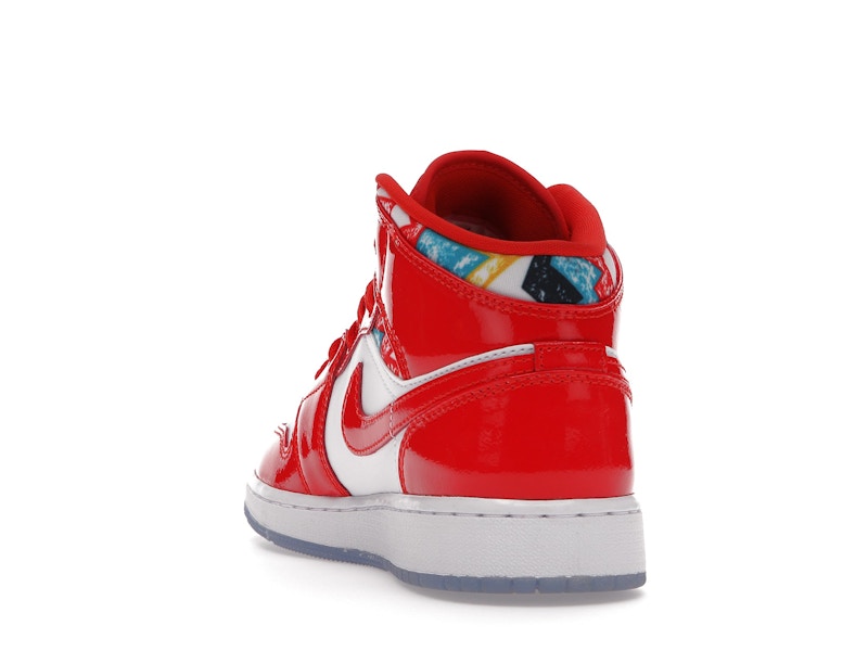 Jordan 1 Mid Barcelona Sweater Red Patent (GS)