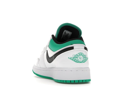 Jordan 1 Low White Lucky Green Tumbled Leather (GS)