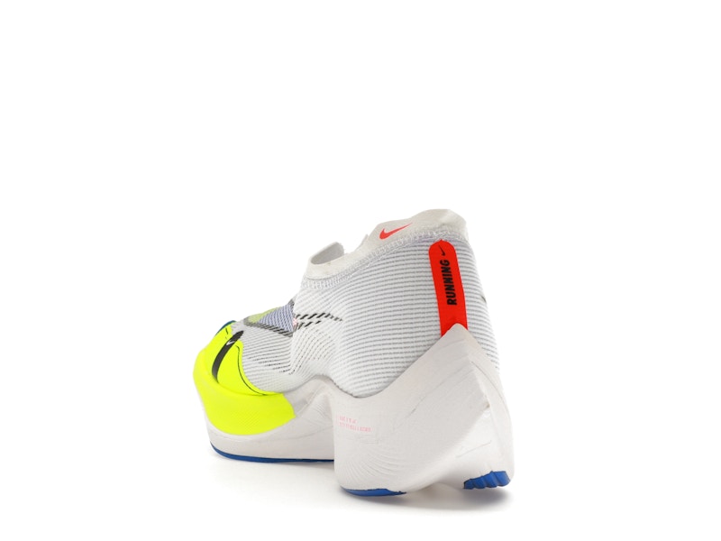 Nike ZoomX Vaporfly Next% 2 White Volt Racer Blue
